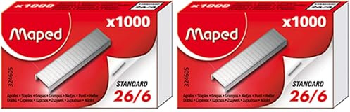 Maped 324605 Heftklammern 26/6, verzinkt, Kleinpackung (Packung mit 2)