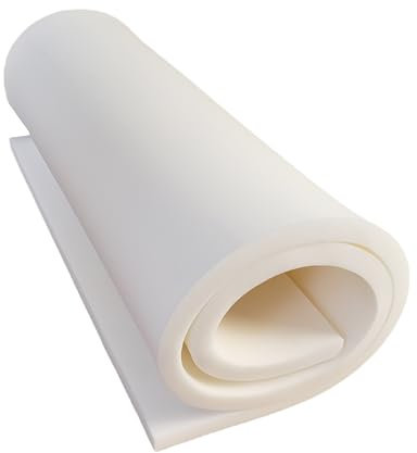 All4All Schaumstoffplatte - Schaumstoff - Matratze mittelhart T25 - Schuamstoffmatratze - Topper -Schaumstoffzuschnitt - Polster Auflage - Weiß - 50x200x5cm
