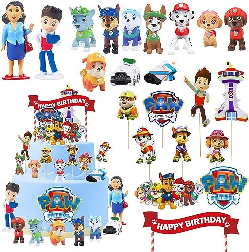 22 Stück Tortendeko,Deko Geburtstag Junge Kuchen,Muffin Deko Geburtstag,Tortendeko Kindergeburtstag Junge,Happy Birthday Kinder,3 4 5 6 7 8 Jahre