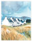 Artery8 Isle of Jura White Fishermen Cottages Scotland Living Room Large Wall Art Poster Print Thick Paper 18X24 Inch