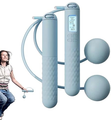 Corde À Sauter Sport, Corde A Sauter Avec Compteur, Corde A Sauter Sans Fil, Skipping Rope Réglable, LCD Écran Montrant, Poignées Antidérapantes Pour Pour Fitness Adulte,Enfant