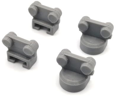 4 Stück Ersatz Gardinengleiter mit Rollen passend für IKEA KVARTAL Grau | Laufwagen Schiebegardine Flächenvorhang Ersatzteil Reparatur Zubehör Austausch Montage Ersatzteil