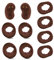 4 Pairs Ear Buds Replacement Tips Suitable for Samsung Galaxy Buds Live, Small & Large Silicone Replacement Tips SM-R180 Bluetooth Headset Silicone Cover (Brown)