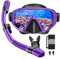JEMULICE Schnorchelset Erwachsene, Schnorcheln Set mit Taucherbrille und Dry Schnorchel für Herren und Damen, Anti-Leck & Anti-Fog Tauchmaske aus Gehärtetem Glas für Tauchen, Schnorcheln und Schwimmen