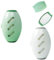 2 Pcs Gel Lint Roller, Lint Roller Reusable, Reusable Lint Roller, Clothes Roller Sticky, Small Portable Lint Ball Remover For Clothes And Pet Hair, Extra Sticky & Washable Gel (Green, White)