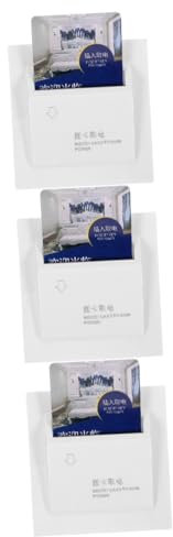 Angoily 3st Kartennetzschalter Glockenspiel Garagenfernbedienung Tür Kabel Kette Led Bildschirm Wandleuchte Wippleuchte Öffner Verdrahtet Zubehör Hausmacht Raumwandleser Stk Weiß