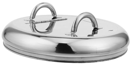 Alipis Stainless Steel Insulated Soup Pot Lid Replacement Cover for Commercial Restaurant Buffet Use Electric Warmer Compatible Pot Lid