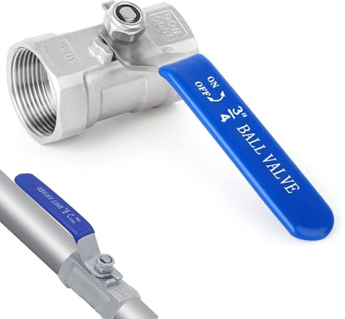 304 Stainless Steel Ball Valve, DN20 3/4 Zoll Zweiteiliger Kugelhahn mit Vollem Anschlus, Weiteiliges Kugelventil mit Geradem Gewinde, Internal Thread Heating Valve Water Pipe Switch Type