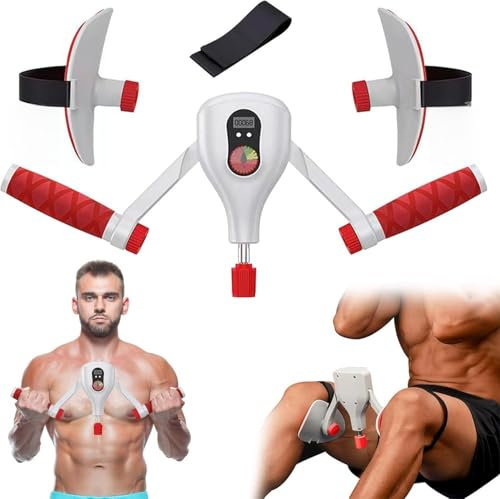 KBIBCK Oberschenkeltrainer Beinpresse, Beckenboden Trainer für Frau und Männer, Beintrainer mit Intelligenter Zähl, trainingsgerät mit Resistance Fitnessband für Zuhause, Hüfttraining, Armtraining