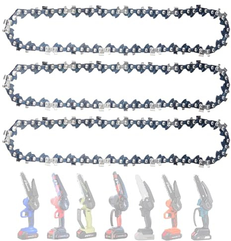 3 Stück 15,2 cm Sägekette - 1/4 Zoll LP Low-Profile .043 Gauge 37 Treibglieder, Ersatzketten für alle 15,2 cm schnurlosen elektrischen Mini-Kettensägen, für Holzzweige und DIY-Projekte