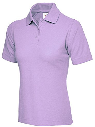 Ladies Premium Polo Shirt Size UK 8 to 26 Plus (UK, Numeric, 16, 18, Regular, Regular, Pale Lilac)