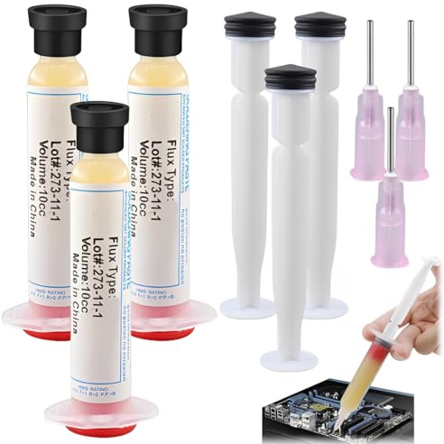 IWIDYA 3 Pezzo RMA-223 Flussante per saldatura a stagno,10ML Flussante No-Clean Senza Piombo a base di Rosin,per Saldatura di Telefoni, BGA, SMD, PCB, Ecc.Riparazione Elettronica (B)