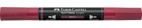 Faber-Castell Multimark Acryl Dual Marker Color 433 Beere Art Set Supplies Acryl-Marker Stift auf Wasserbasis Double Ended Bold & Fine Tip Art Marker Malstifte Textmarker