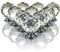 LIVIVO Pack of 10 Round Crystal Drawer Knobs with Chrome Base-Suitable Replacement Handle for Drawer, Wardrobe or Cabinet Door-Quick and Simple to Install-Light Reflects and Sparkles Like Diamonds