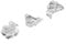 200 Blütenkelch-Perlen 10,5x10x7,5mm, Kelche, Lilien, Röcke, weiß transparent