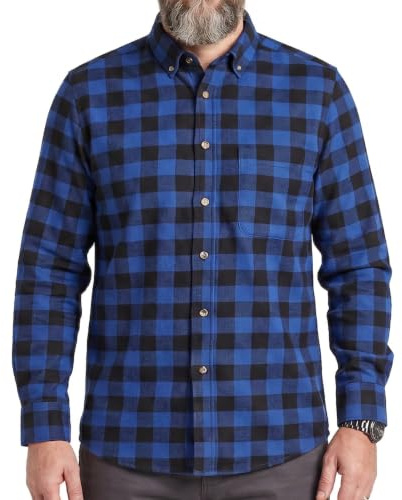 Mens Lumberjack Shirt Flannel Plaid Check Casual Overshirt Jacket Style Buffalo Tartan in 2 Styles The Madras Pure Cotton or The Kew Plaid Cotton Rich British Feel & Styling.