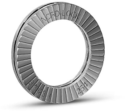 Arandela de seguridad | Arandelas Nord-Lock de acero inoxidable, NL12ss-254 para M12 | Pares por paquete: 6 | 13 mm x 19,5 mm x 2 mm