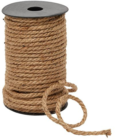 Corda nautica per artigianato, 300 m, 5 mm, spesso spago di iuta di canapa, marrone