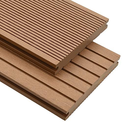 vidaXL WPC Terrassendielen Massiv 16m² 2,2m 20mm Teak Komplettbausatz Diele