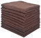 HIDMD Chiffons de Nettoyage en Microfibre, Serviettes de Nettoyage Tout Usage pour Polissage, séchage, Cirage, dépoussiérage, Lot de 10, 30 cm x 30 cm Brun
