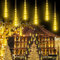 SUAVER Solarlicht Außen, 8 Tubes Meteorschauer Regen Lichter,Solar Weihnachten Lichterkette Wasserdichte 288LEDs Tropfen Lichter für Hochzeit Party Garten Baum Hause Dekoration Außen (Warmweiß)