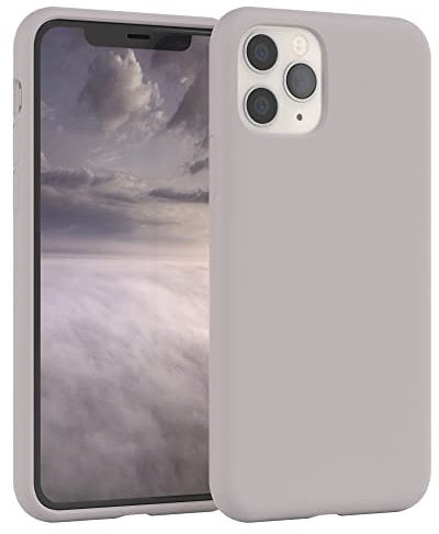 EAZY CASE Premium Silikon Handyhülle kompatibel mit iPhone 11 Pro, Slimcover mit Kameraschutz und Innenfutter, Silikonhülle, Schutzhülle, Bumper, Handy Case, Hülle, Softcase, Rosa Braun