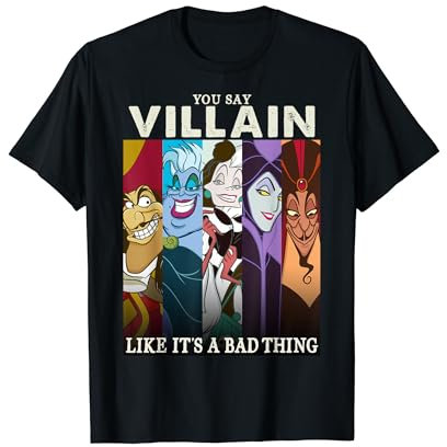 Disney Villains Colorful Group Shot Humor T-Shirt