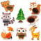 NA 8 Pcs Woodland Animals Honeycomb Centerpieces 3D Table Decorations Woodland Party Supplies Forest Animal Birthday Decoration for Kids Birthday Party Supplies