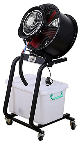 FUFU Pedestal Fans Oscillating Fan with Wheels, 3 Cooling Speeds with High RPM,Misting Floor Fan with 60L Water Tank for Outdoor Use 100 percent Copper Motor 230W Low Noise