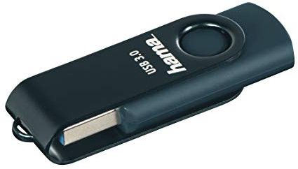 Hama USB Stick USB 3.2 Gen 1 (256 GB, 90 MB/s, USB-A Speicherstick, mit Öse für Schlüsselbund, Karabiner etc.) Petrolblau