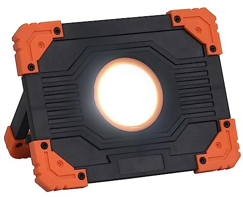 vidaXL LED Strahler Tragbar Fluter Flutlicht Baustrahler Scheinwerfer Arbeitsleuchte Arbeitsscheinwerfer Außen Lampe Werkstattlampe ABS 10W Kaltweiß
