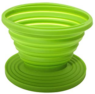 Cheerock Filtro de café plegable de goma, reutilizable, para senderismo, camping, hogar, oficina (verde)