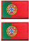 Zcketo 2 Pack Portugal Flagge und Portugiesischer Nationalflagge Patch, Bestickt Verschluss, Emblem, Aufnäher, für Rucksack, Kappe, Jacke, Jeans, Weste, Tasche, Kleidung