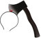 3 Stück Halloween Cosplay Haarnadel Requisiten für Halloween Kostüm Verkleiden Maskerade Zubehör Bloody Tricky.