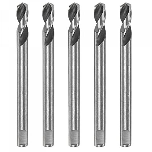 sourcing map 5pcs High-speed Steel Drill Bits 6mmx80mm for Hole Saws Arbor Drill Bit Replacement Thick Metal Cutting