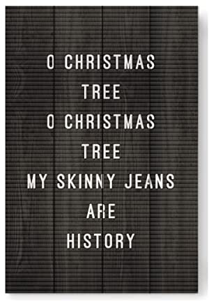 artboxONE Holzbild 60x40 cm Typografie Letterboard O Christmas Tree von Künstler Hafenkönigin