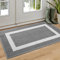 NAXBEY Door Mat Indoor Doormat,Non-Slip Absorbent Dirt Trapper Door Mats Indoor,Machine Washable Low-Profile Floor Mats for Front Back Door,Hallway,Kitchen,Garden,Laudry Room (50 x 80 cm, Grey)