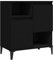 vidaXL Buffet, Armoire Latérale avec 4 Compartiments, Meuble de Rangement, Organisateur de Salle de Séjour, Industriel, Noir Bois d'Ingénierie