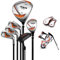 PGM Golf Club Set - Junior Complete Golf Club Set for Kids Children - Right Handed - Driver(#1), Hybrid, Iron(#7,#9,#S), Putter, Golf Stand Bag