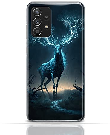 KX-Mobile Handyhülle für Samsung Galaxy A53 5G Hülle aus Silikon/TPU für die Rückseite mit Motiv 3539 magischer Hirsch Leuchtendes Geweih