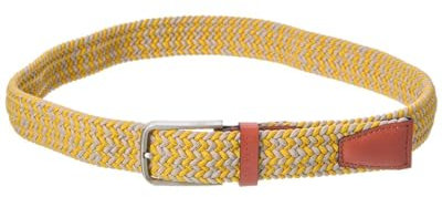 Ted Baker Herren Callen gewebter elastischer Gürtel, gelb, X-Large