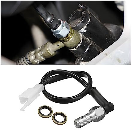 CGEAMDY Interruttore Del Freno Idraulico Moto, Luce Posteriore, Pressione Dell'interruttore Del Motociclo, Dirt Bike (Curvo 1.25)