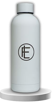 Botella agua acero inoxidable 500 Color Blanco reutilizable, Termo sin BPA, hermético para bebidas frías y calientes