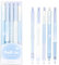 5 pcs Süße Gelschreiber Gelstifte Set Aesthetic Kugelschreiber Tintenroller mit Druckmechanik, Einziehbare Gel Tintenstifte Farbe Schwarz 0.38mm & 0.5mm Kugeldurchmesser, Für Büro Schulbedarf