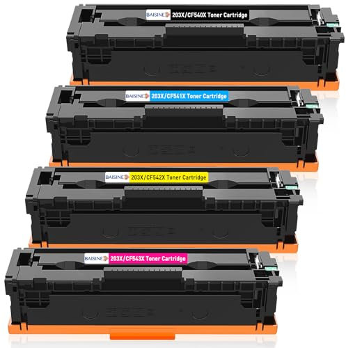 BAISINE 203X 203A Kompatibel für HP CF540X CF540A Toner für HP Color Laserjet Pro MFP M281fdw M254dw M281fdn M254nw M280nw M281cdw M254dn Drucker Tonerkartusche