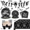 150PCS Halloween Party Dinnerware Set Hysagtek 16 Guest Spider Web Party Tableware Decoration Supplies - Halloween Paper Plates Napkins Cups Straws Tablecloth Stickers Banner for Halloween Party