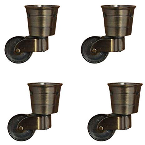 Möbel-Lenkrolle, Lenkrollen, Lenkrolle for antike Möbel, um 360 Grad drehbares Lenkrollenrad, Ersatzrolle for Sofa, Tisch, Stühle, klassischer Retro-Cup-Typ, mit Schrauben, 4er-Set