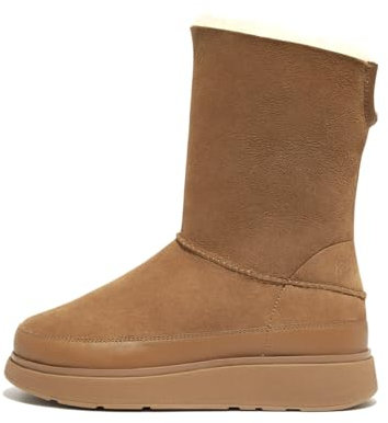 Fitflop Gen-FF Short Double-Faced Shearling Boots, Stivaletto Donna, Abbronzatura del Deserto, 39 EU