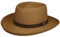 Stetson Gambler Toyo Strohhut - Hut mit Western-Flair - Sommerhut mit Ledergarniturband - Viskose Damen/Herren - Frühjahr/Sommer Natur-braun XL (60-61 cm)