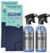 Cleangang Glas- und Fensterreiniger Set - 2 x Glasreiniger und 4 x Fensterputztücher für die Effektive und Streifenfreie Reinigung mit Lotus-Effekt